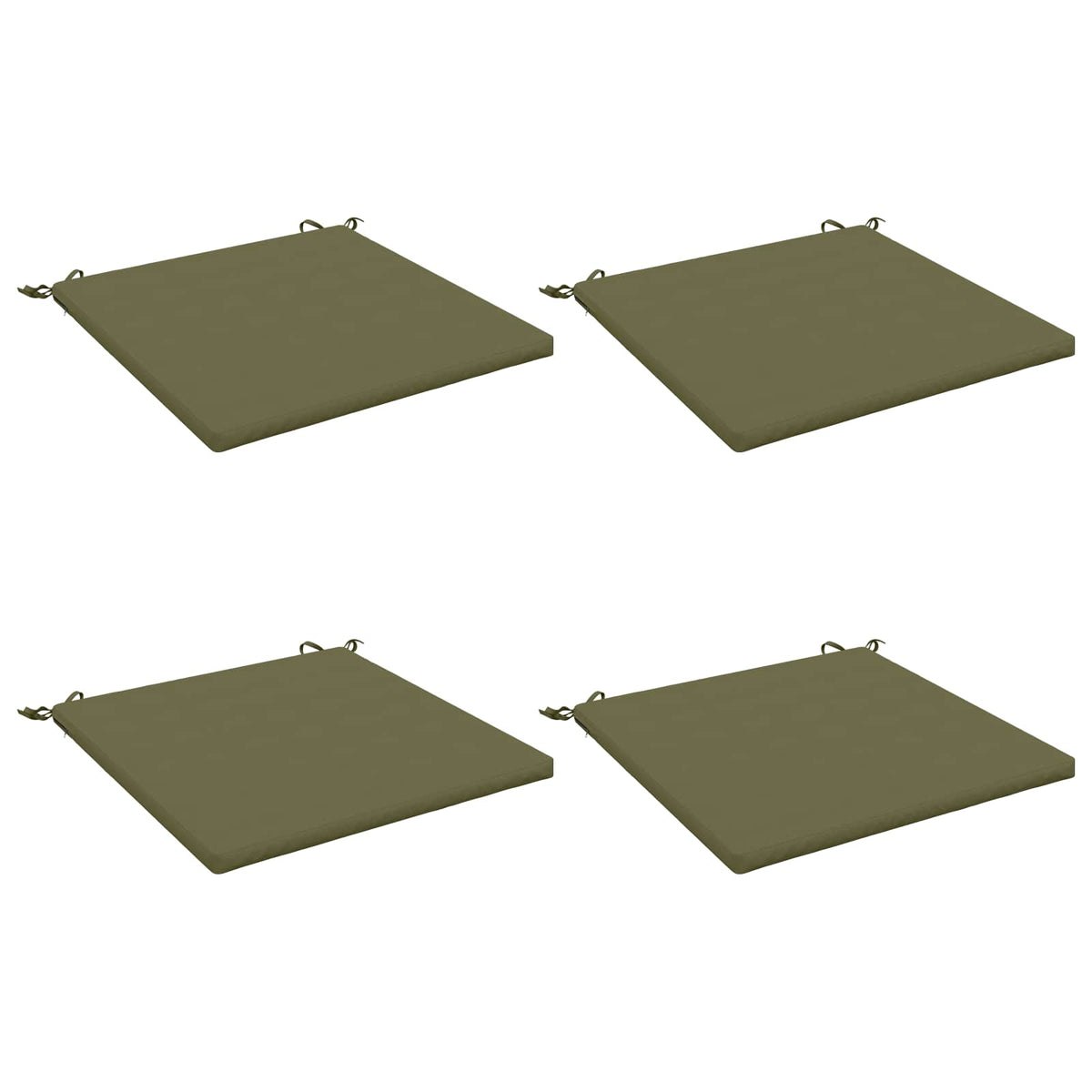 vidaXL 4-Piece Seat Cushions SOEST 4 pcs 100% Polyester Olive Green 2