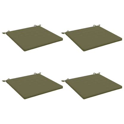 vidaXL 4-Piece Seat Cushions SOEST 4 pcs 100% Polyester Olive Green 2