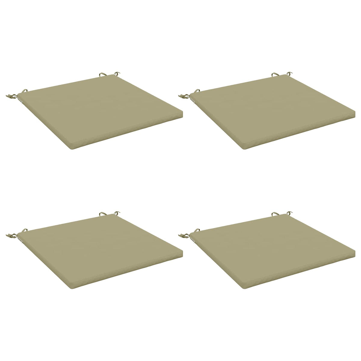 vidaXL 4-Piece Seat Cushions SOEST 4 pcs 100% Polyester Light Green 2