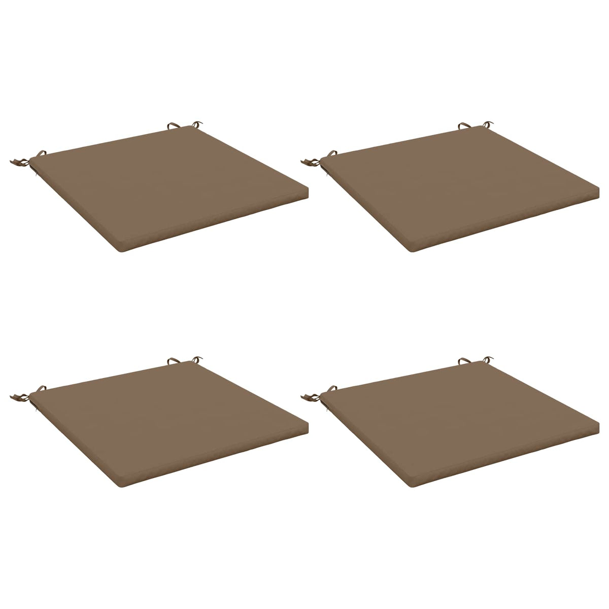vidaXL 4-Piece Seat Cushions SOEST 4 pcs 100% Polyester Taupe 2
