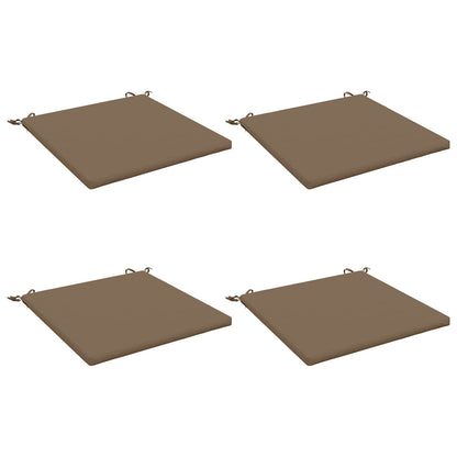 vidaXL 4-Piece Seat Cushions SOEST 4 pcs 100% Polyester Taupe 2
