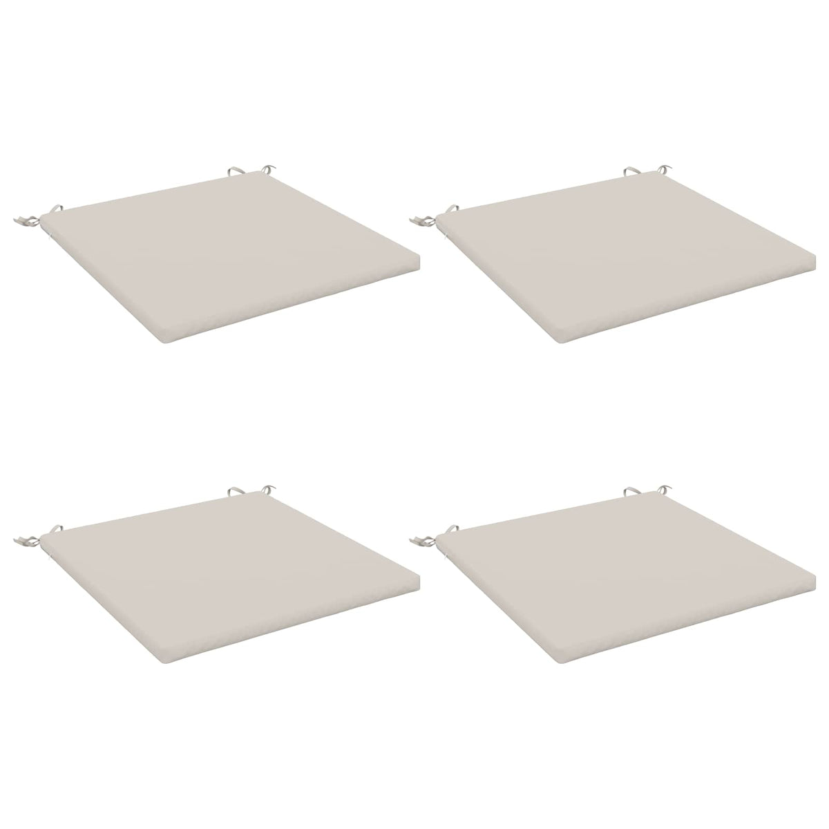vidaXL 4-Piece Seat Cushions SOEST 4 pcs 100% Polyester White 2