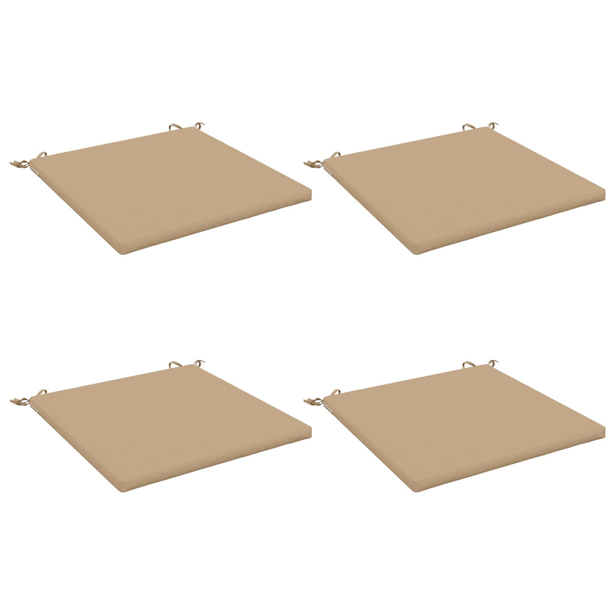 vidaXL 4-Piece Seat Cushions SOEST 4 pcs 100% Polyester Sand 2