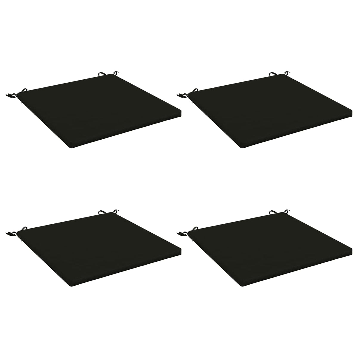 vidaXL 4-Piece Seat Cushions SOEST 4 pcs 100% Polyester Black 2
