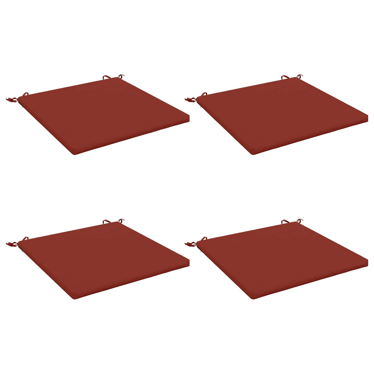vidaXL 4-Piece Seat Cushions SOEST 4 pcs 100% Polyester Red 2