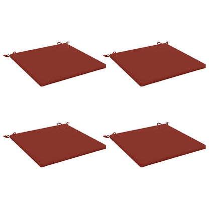 vidaXL 4-Piece Seat Cushions SOEST 4 pcs 100% Polyester Red 2