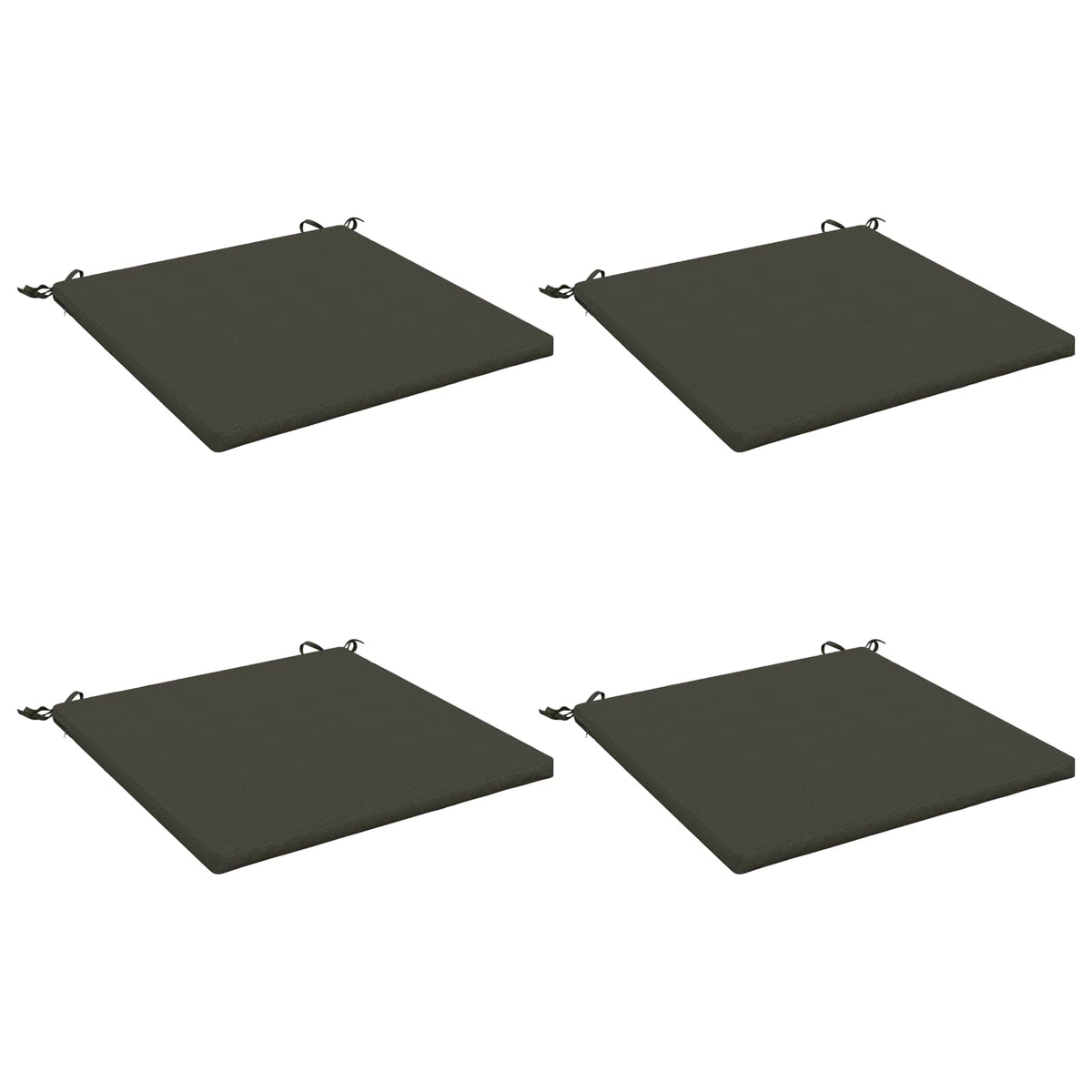vidaXL 4-Piece Seat Cushions SOEST 4 pcs 100% Polyester Anthracite 2
