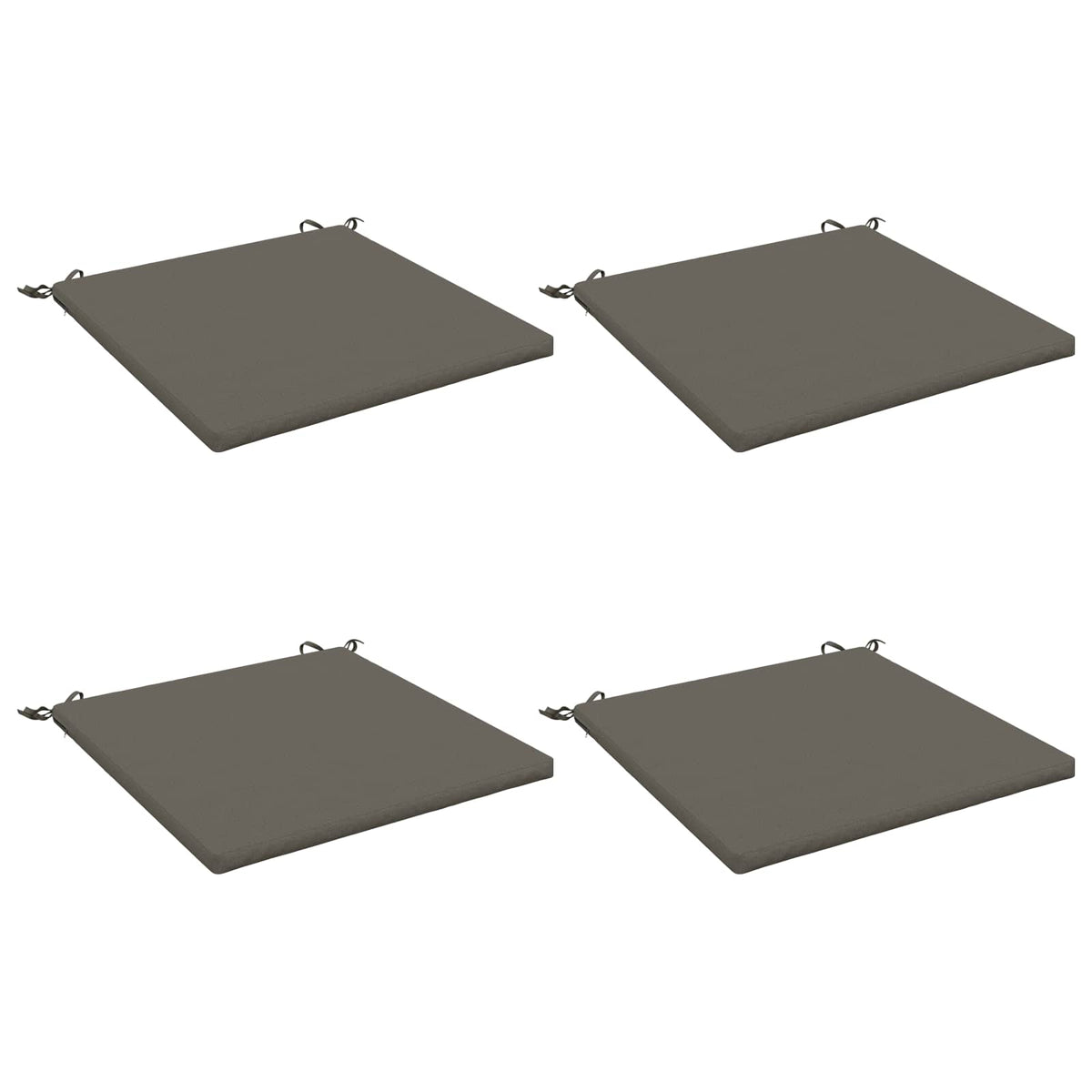 vidaXL 4-Piece Seat Cushions SOEST 4 pcs 100% Polyester Grey 2