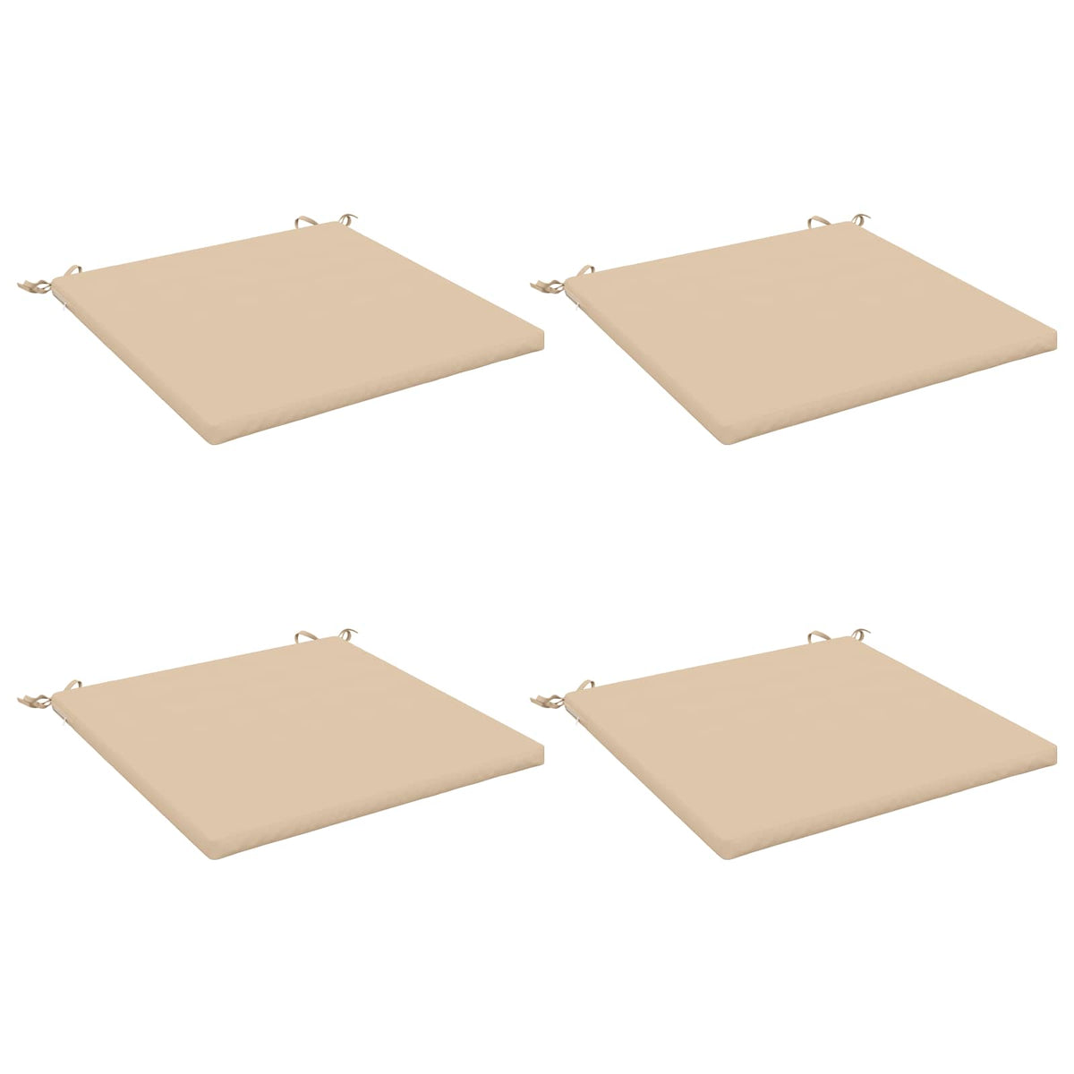 vidaXL 4-Piece Seat Cushions SOEST 4 pcs 100% Polyester Cream 2