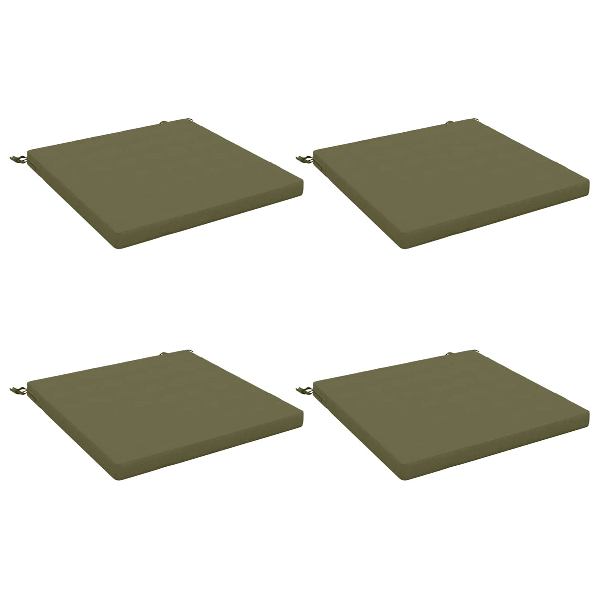 vidaXL 4-Piece Seat Cushions SOEST 4 pcs 100% Polyester Olive Green 2