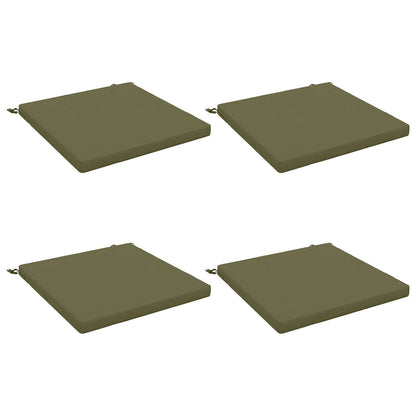 vidaXL 4-Piece Seat Cushions SOEST 4 pcs 100% Polyester Olive Green 2