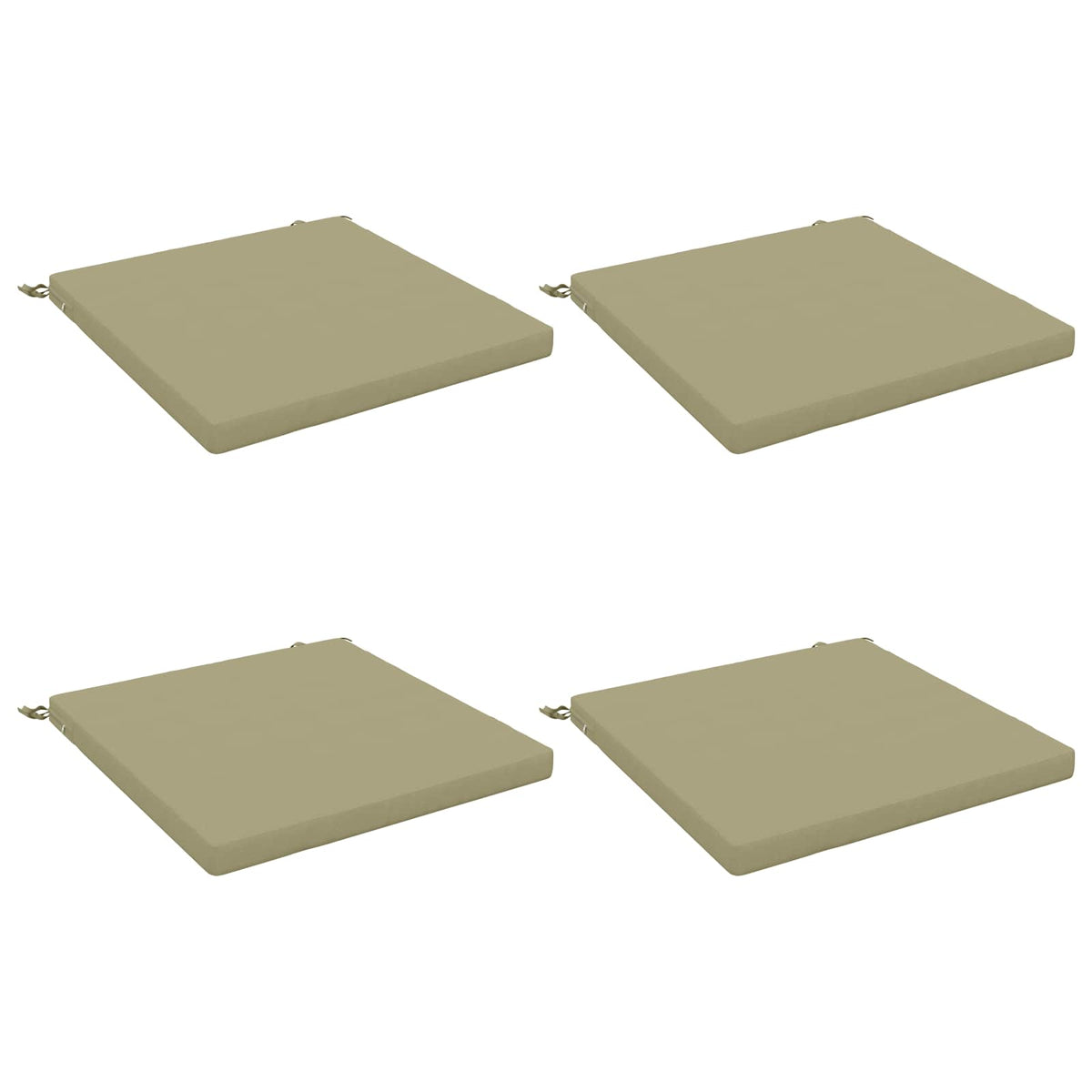 vidaXL 4-Piece Seat Cushions SOEST 4 pcs 100% Polyester Light Green 2