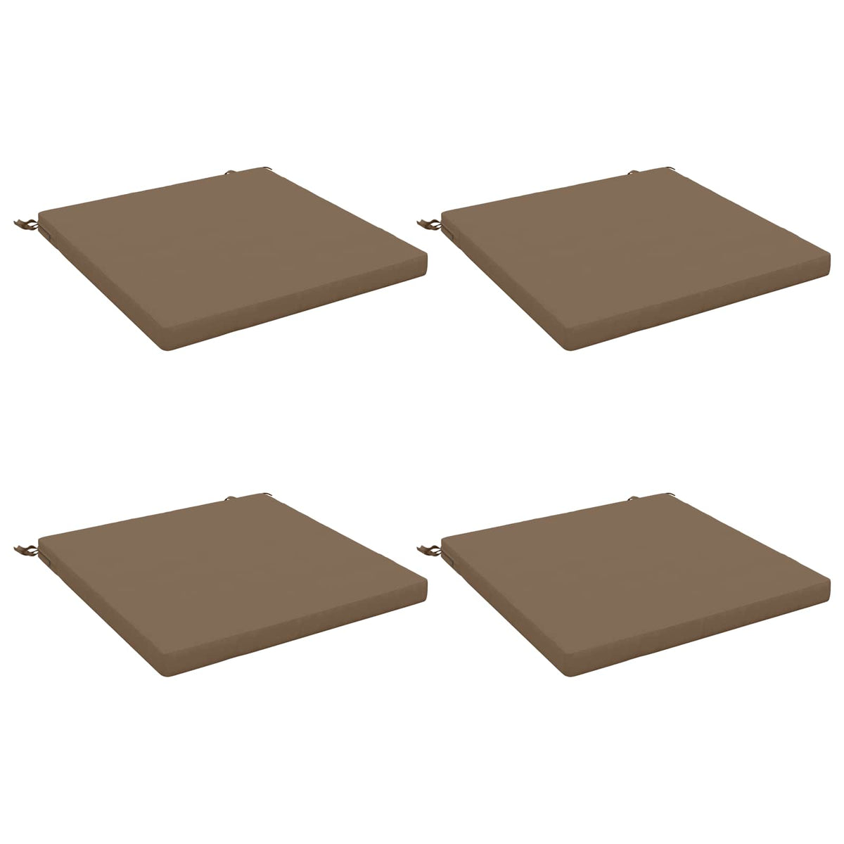 vidaXL 4-Piece Seat Cushions SOEST 4 pcs 100% Polyester Taupe 2