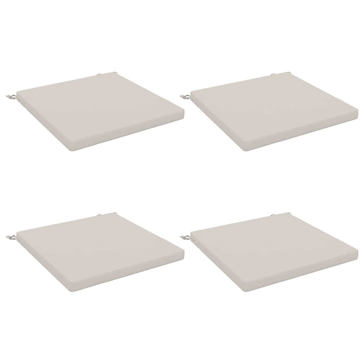 vidaXL 4-Piece Seat Cushions SOEST 4 pcs 100% Polyester White 2
