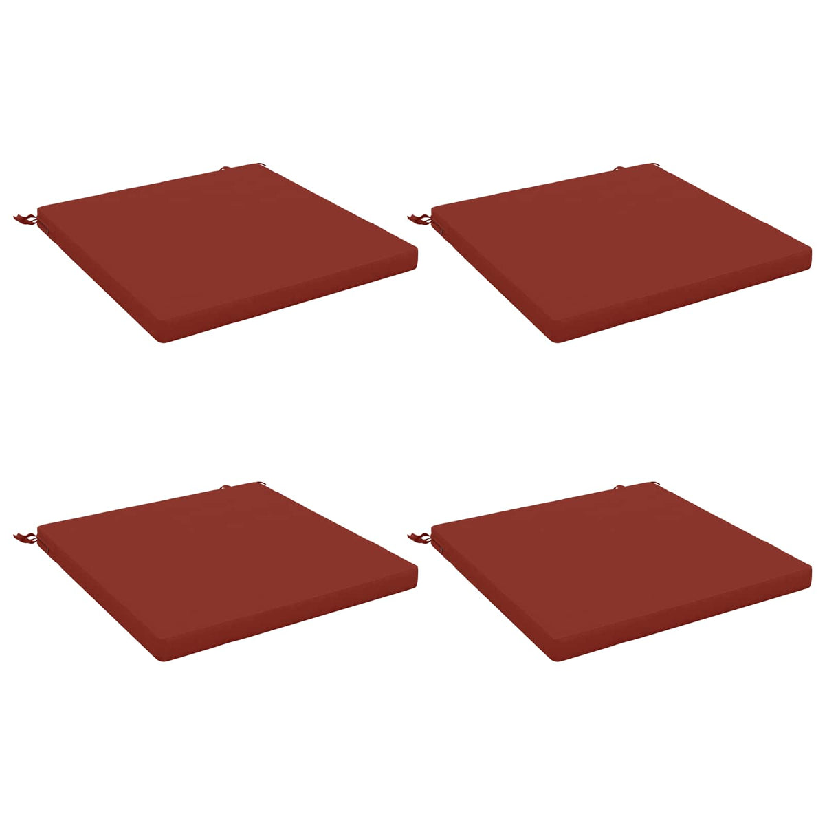 vidaXL 4-Piece Seat Cushions SOEST 4 pcs 100% Polyester Red 2