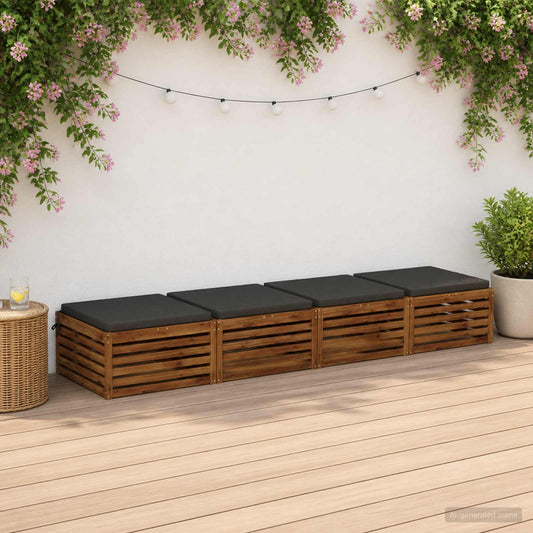 Seat Cushions SOEST Polyester Anthracite Height Width melange