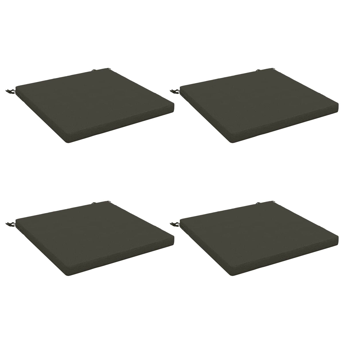 vidaXL 4-Piece Seat Cushions SOEST 4 pcs 100% Polyester Anthracite 2