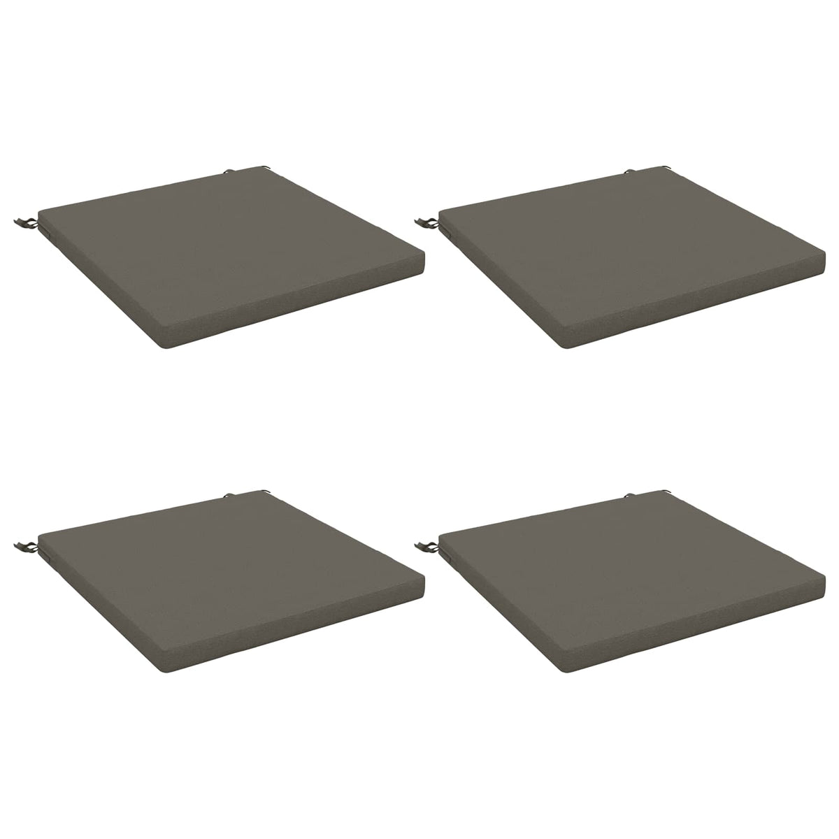 vidaXL 4-Piece Seat Cushions SOEST 4 pcs 100% Polyester Grey 2
