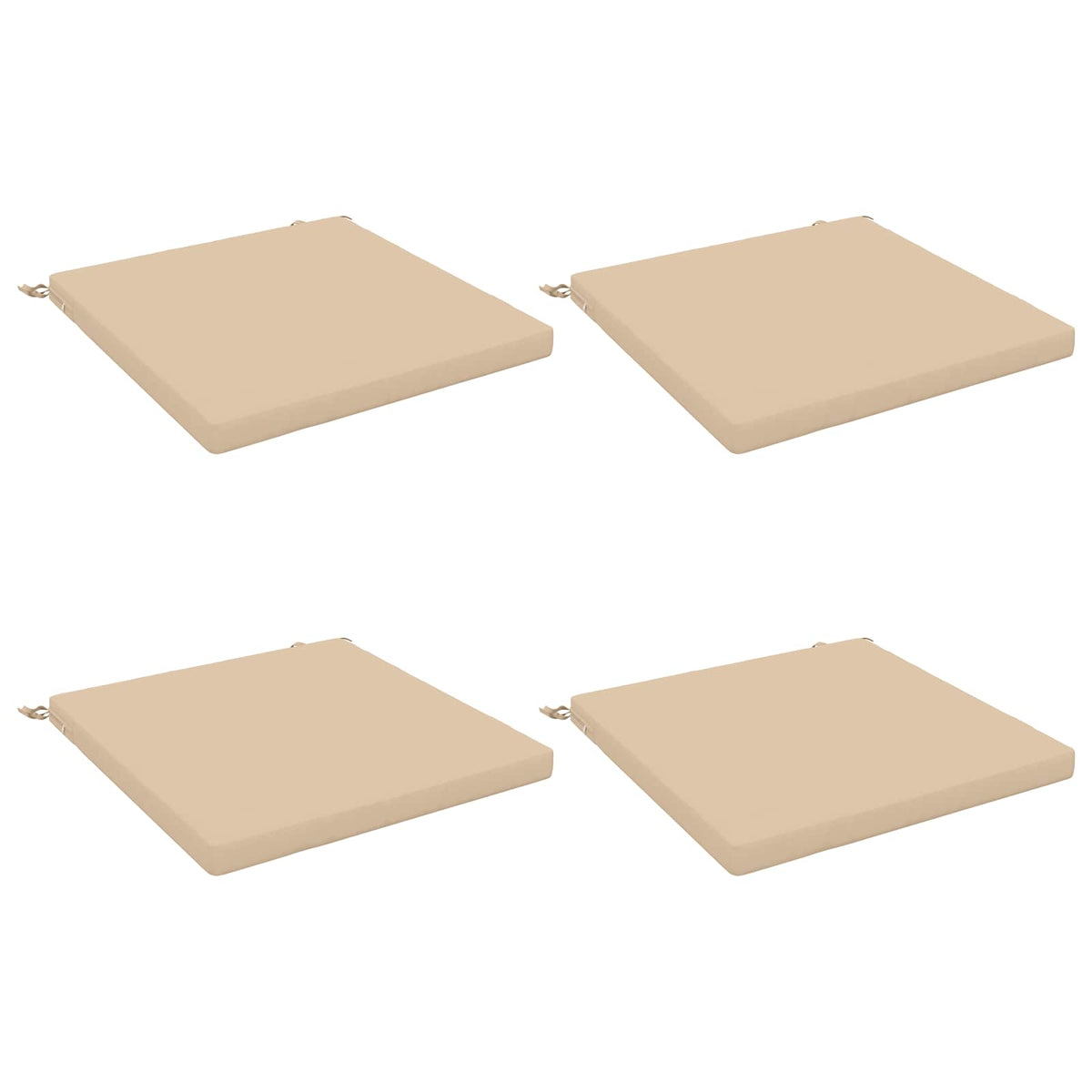 vidaXL 4-Piece Seat Cushions SOEST 4 pcs 100% Polyester Cream 2