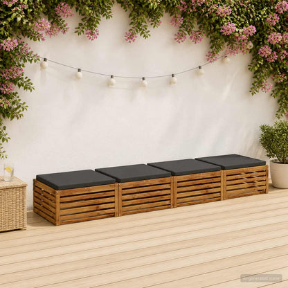 Seat Cushions SOEST 100% Polyester Anthracite 4 Height 5 cm Width 80 cm Anthracite (melange)–Pink (polyester) Anthracite (polyester)
