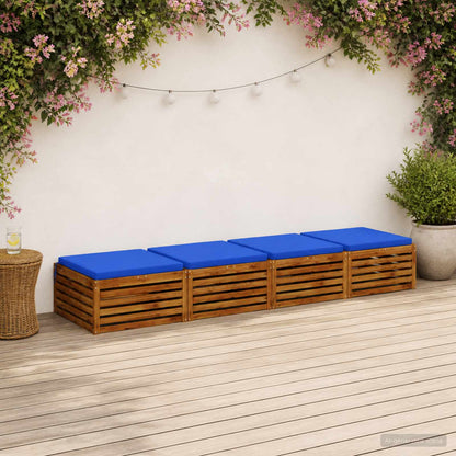 Seat Cushions SOEST 100% Polyester Red 80 x 80 x 5 cm 4 Height 5 cm Width 80 cm Red (melange)–Wine red (polyester) Royal blue (polyester)