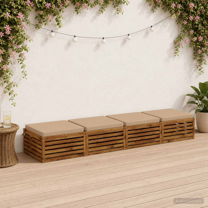 vidaXL 4-Piece Seat Cushions SOEST 4 pcs 100% Polyester Sand 1