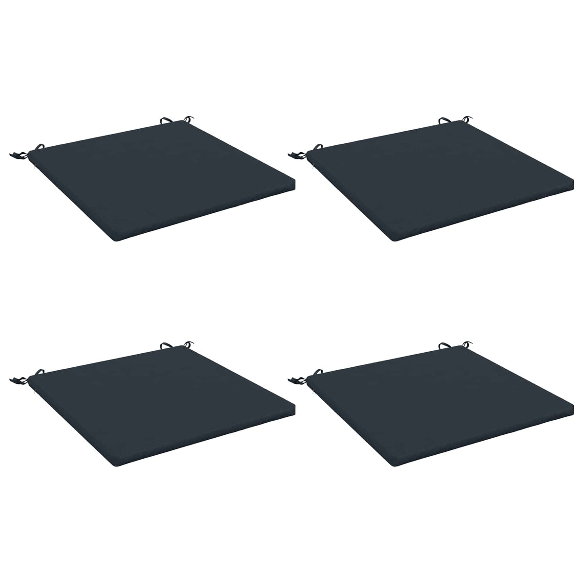 vidaXL Seat Cushions SOEST 4 pcs 100% Polyester Dark Blue 2