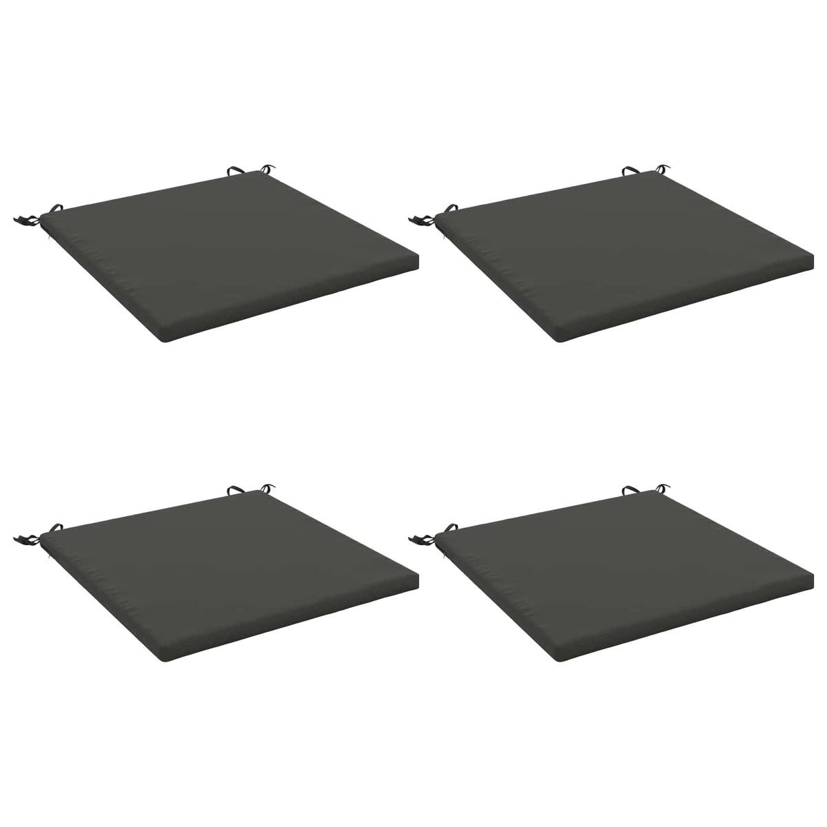 vidaXL Seat Cushions SOEST 4 pcs 100% Polyester Anthracite 2