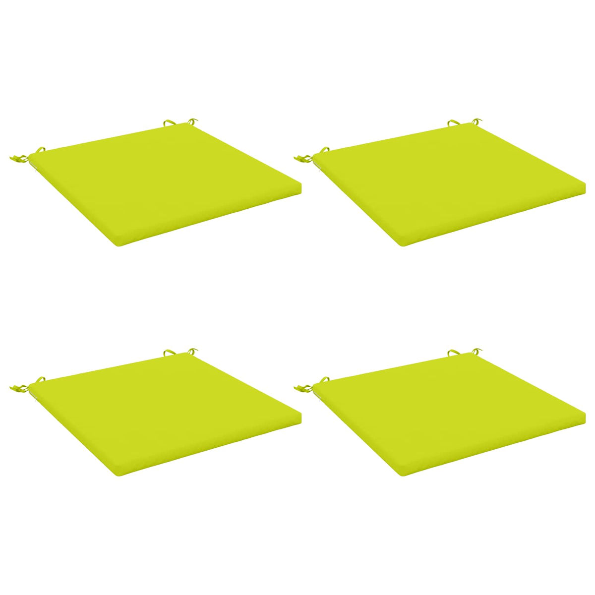 vidaXL Seat Cushions SOEST 4 pcs 100% Polyester Bright Green 2