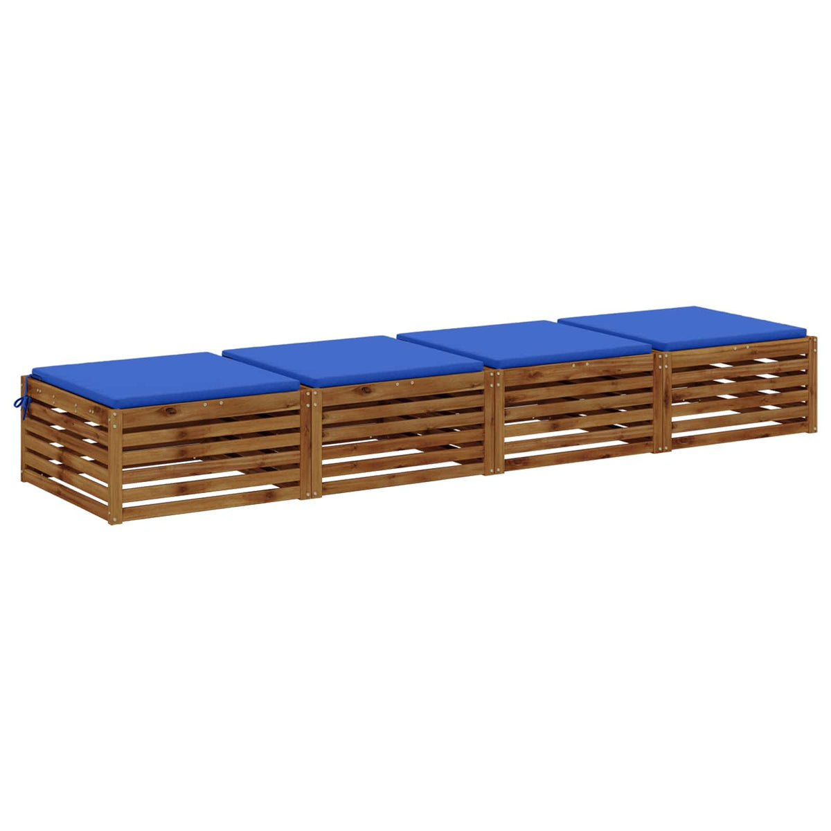 Seat Cushions SOEST 100% Polyester Red 80 x 80 x 3 cm 4 Height 3 cm Width 80 cm Red (melange)–Wine red (polyester) Royal blue (polyester)