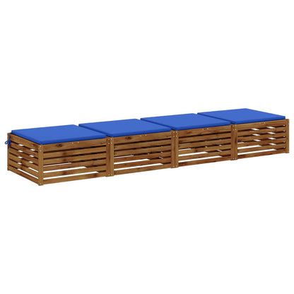 Seat Cushions SOEST 100% Polyester Red 80 x 80 x 3 cm 4 Height 3 cm Width 80 cm Red (melange)–Wine red (polyester) Royal blue (polyester)