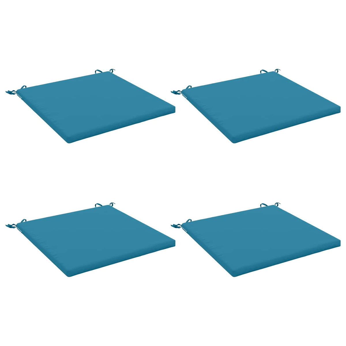 vidaXL Seat Cushions SOEST 4 pcs 100% Polyester Light Blue 2