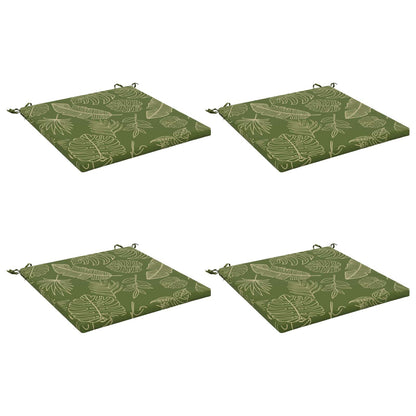 vidaXL Seat Cushions SOEST 4 pcs 100% Polyester Leaf Design 2