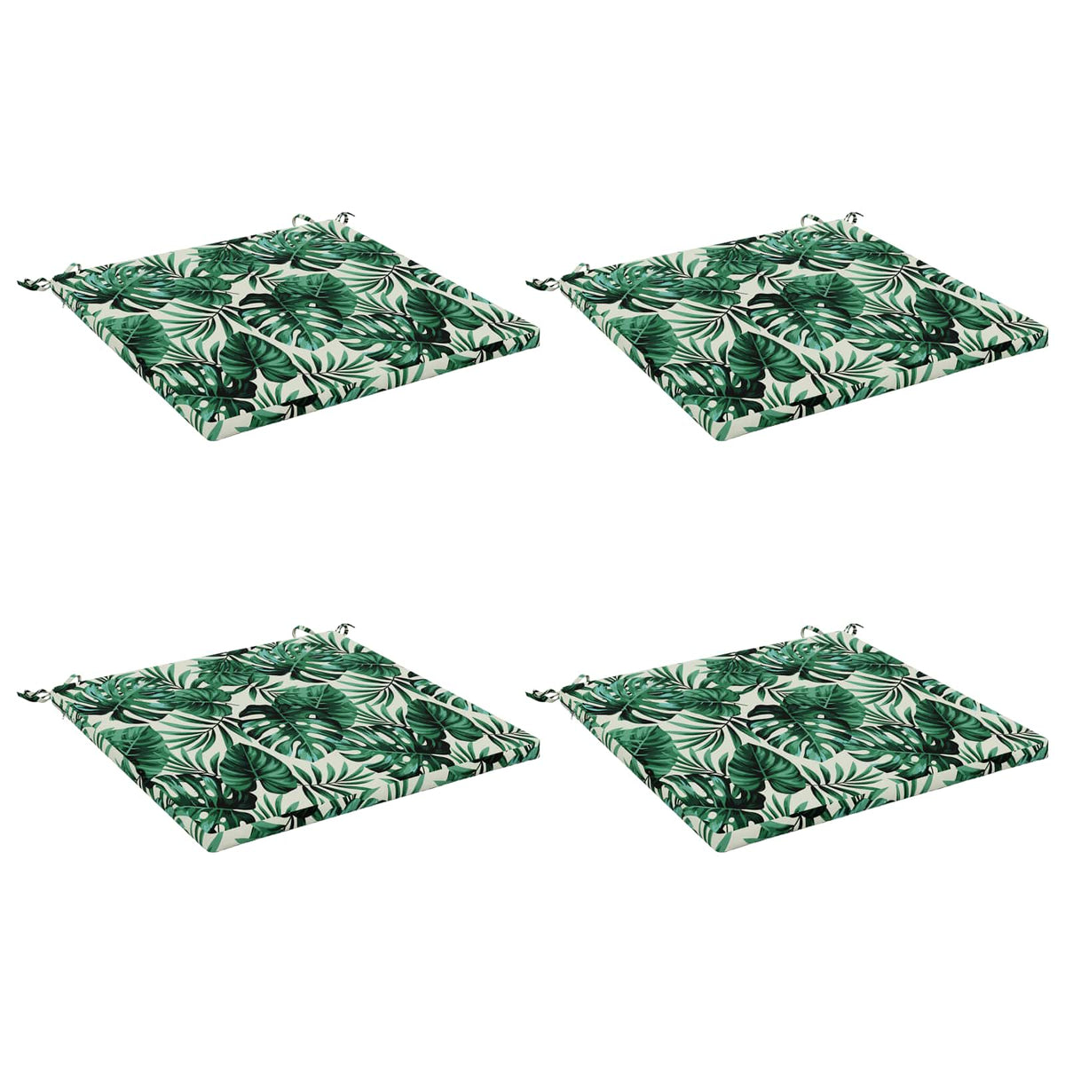 vidaXL Seat Cushions SOEST 4 pcs 100% Polyester Leaf Pattern 2