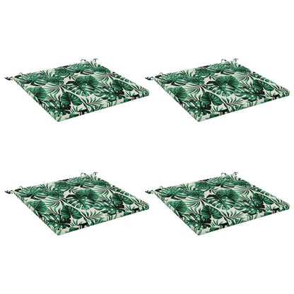 vidaXL Seat Cushions SOEST 4 pcs 100% Polyester Leaf Pattern 2