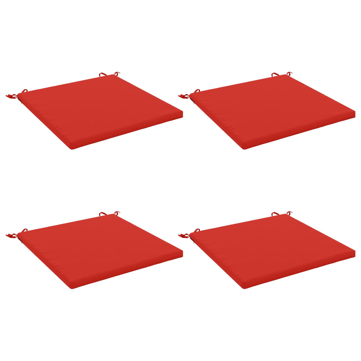 vidaXL Seat Cushions SOEST 4 pcs 100% Polyester Red 80 x 80 x 3 cm 2
