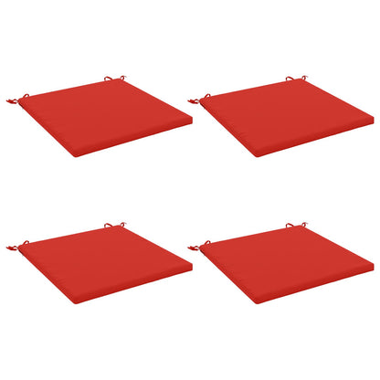 Seat Cushions SOEST 100% Polyester Red 80 x 80 x 3 cm 4 Height 3 cm Width 80 cm Red (melange)–Wine red (polyester) Red (polyester)