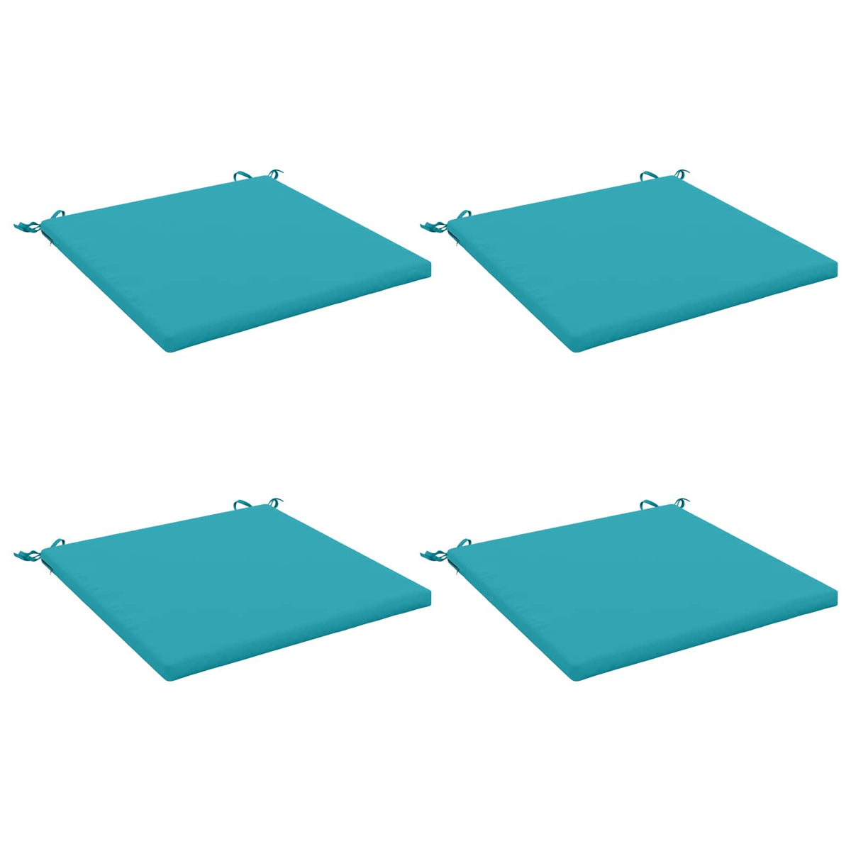 vidaXL Seat Cushions SOEST 4 pcs 100% Polyester Turquoise 2