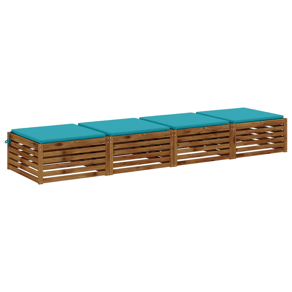 Seat Cushions SOEST 100% Polyester Red 80 x 80 x 3 cm 4 Height 3 cm Width 80 cm Red (melange)–Wine red (polyester) Turquoise (polyester)