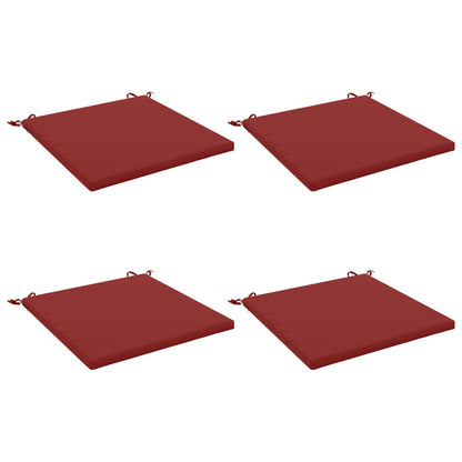 Seat Cushions SOEST 100% Polyester Red 80 x 80 x 3 cm 4 Height 3 cm Width 80 cm Red (melange)–Wine red (polyester) Wine red (polyester)