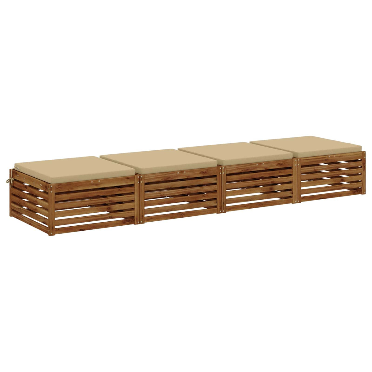 Seat Cushions SOEST 100% Polyester Anthracite 4 Height 5 cm Width 80 cm Anthracite (melange)–Pink (polyester) Beige (polyester)