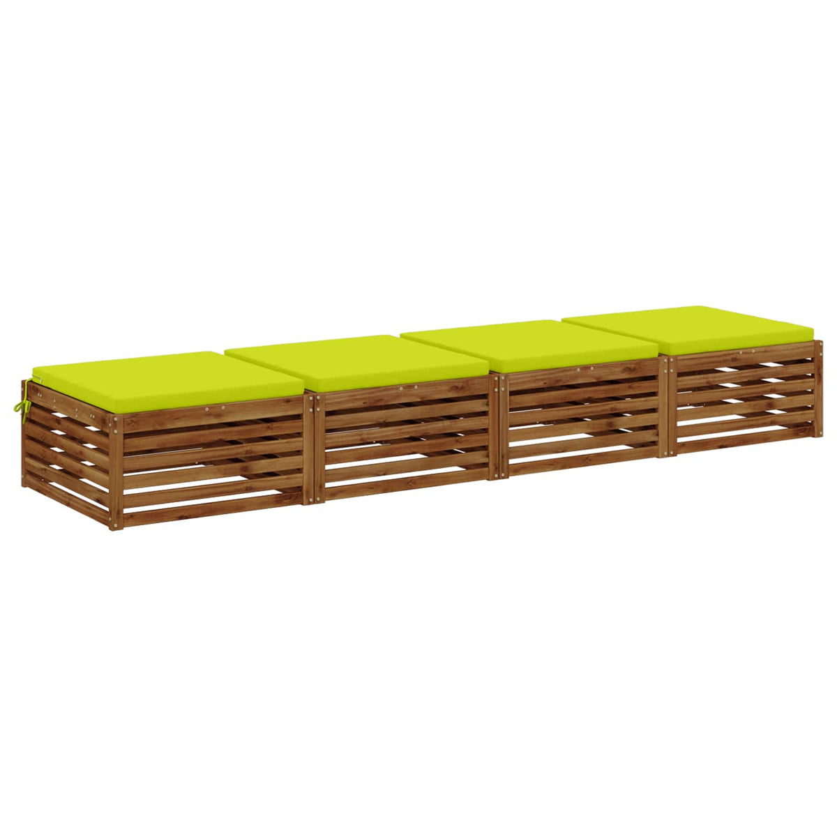 Seat Cushions SOEST 100% Polyester Anthracite 4 Height 5 cm Width 80 cm Anthracite (melange)–Pink (polyester) Bright green (polyester)