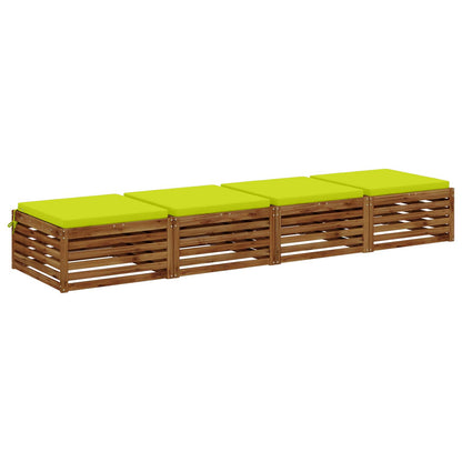 Seat Cushions SOEST 100% Polyester Anthracite 4 Height 5 cm Width 80 cm Anthracite (melange)–Pink (polyester) Bright green (polyester)