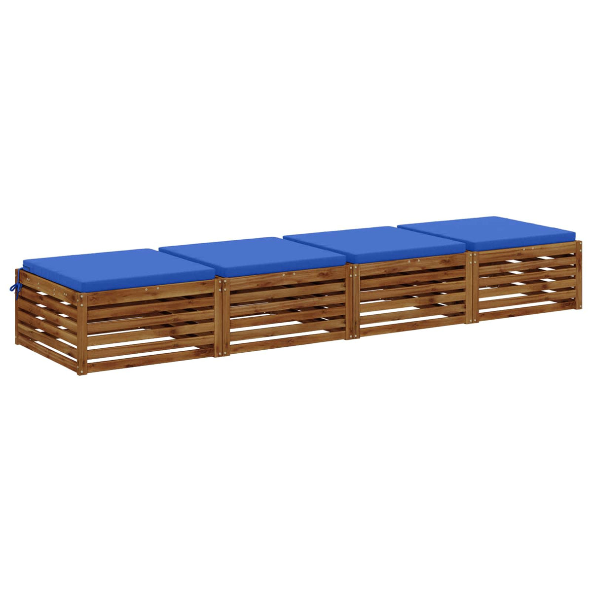 Seat Cushions SOEST 100% Polyester Red 80 x 80 x 5 cm 4 Height 5 cm Width 80 cm Red (melange)–Wine red (polyester) Royal blue (polyester)