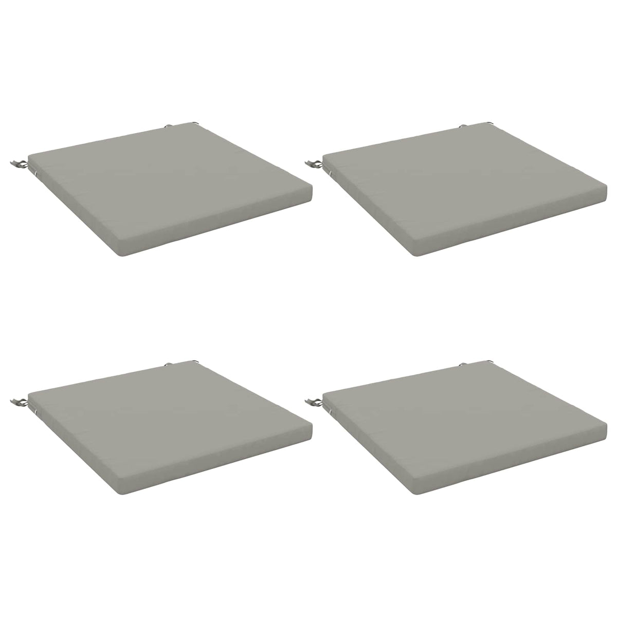 vidaXL Seat Cushions SOEST 4 pcs 100% Polyester Grey 80 x 80 x 5 cm 2