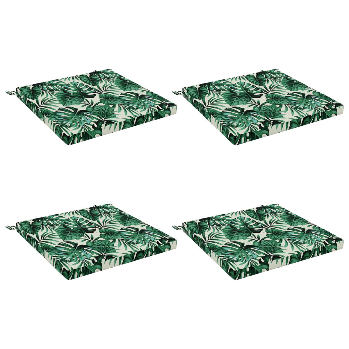 vidaXL Seat Cushions SOEST 4 pcs 100% Polyester Leaf Pattern 2