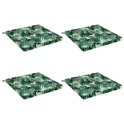 vidaXL Seat Cushions SOEST 4 pcs 100% Polyester Leaf Pattern 2