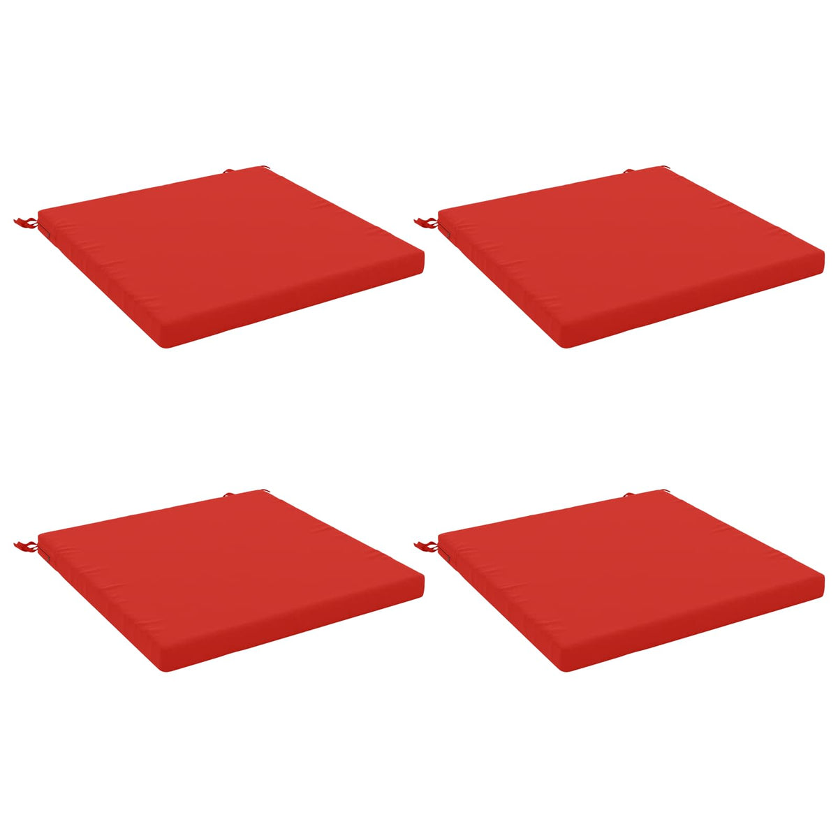 Seat Cushions SOEST 100% Polyester Red 80 x 80 x 5 cm 4 Height 5 cm Width 80 cm Red (melange)–Wine red (polyester) Red (polyester)