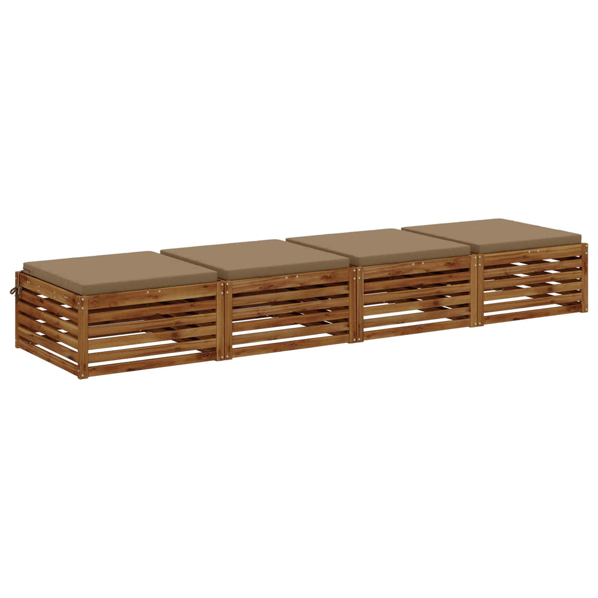 Seat Cushions SOEST 100% Polyester Red 80 x 80 x 5 cm 4 Height 5 cm Width 80 cm Red (melange)–Wine red (polyester) Taupe (polyester)