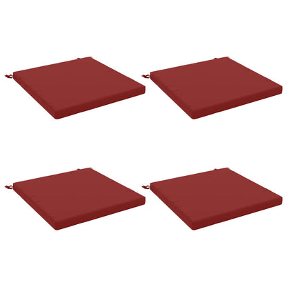 Seat Cushions SOEST 100% Polyester Red 80 x 80 x 5 cm 4 Height 5 cm Width 80 cm Red (melange)–Wine red (polyester) Wine red (polyester)